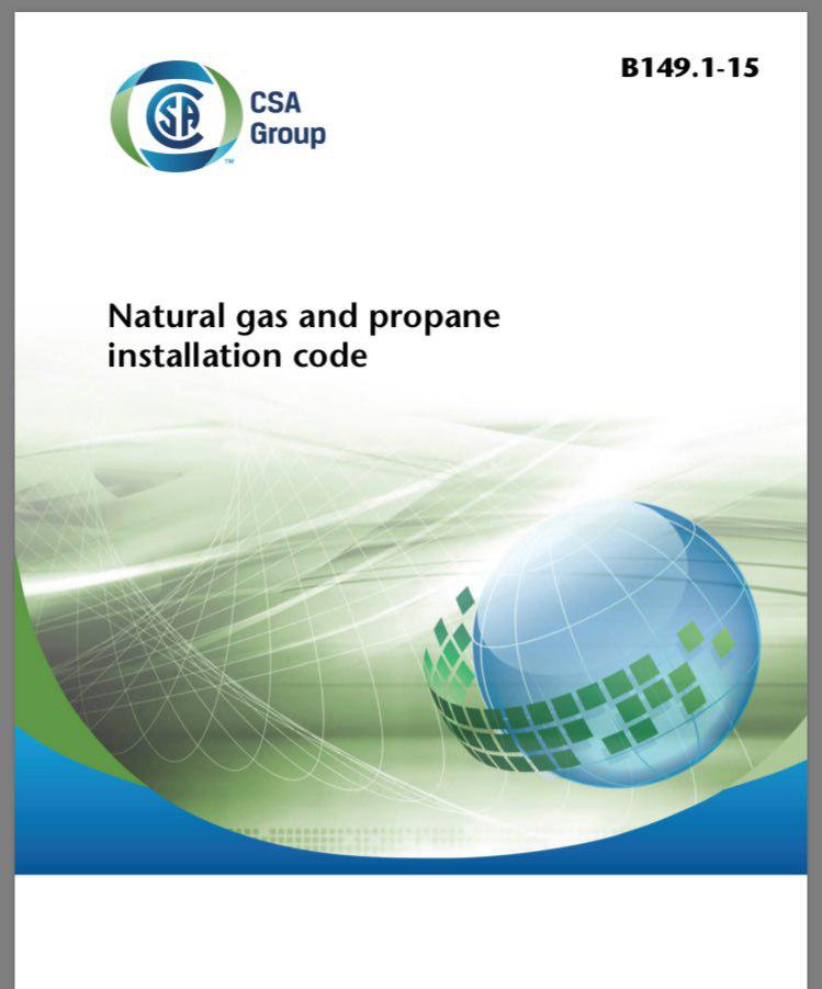 Natural gas and propane installation code CSA B149.1